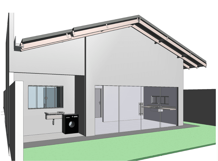 Render 3D — Casa 73,19m²