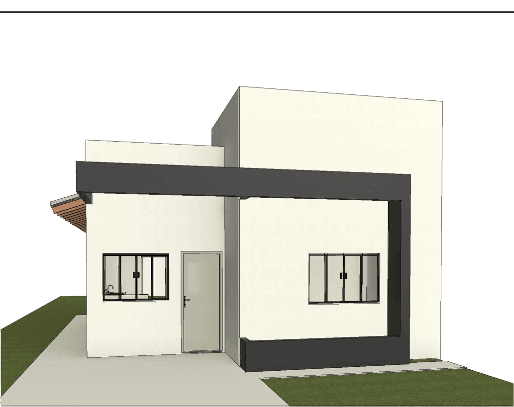 Render 3D — Casa 50,93m²